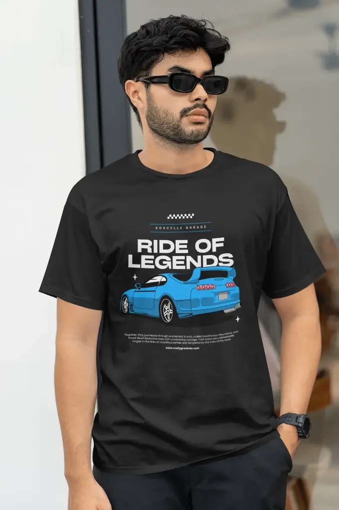 Casual Printed T-shrit (S, Black)