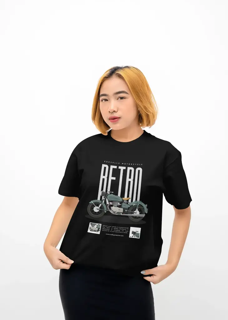 Casual Printed T-shirt (S, Black)