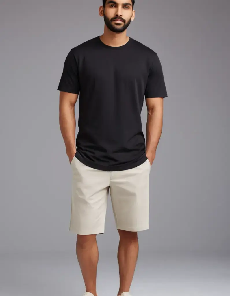 Casual T-Shirt (S, Black)