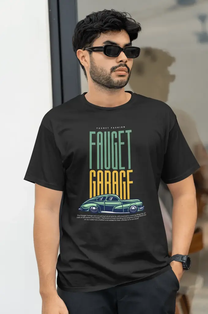 Casual Printed T-shirt (S, Black)