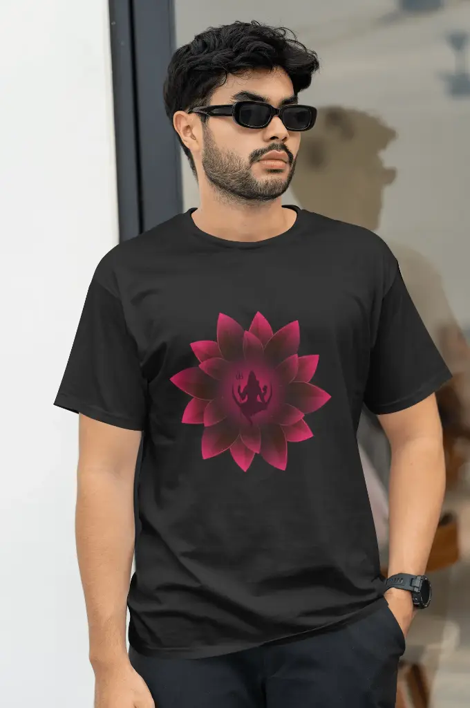 Casual Printed T-shirt (S, Black)