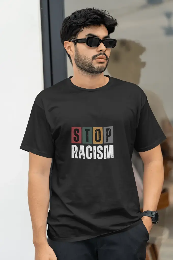 Casual Printed T-shirt (S, Black)