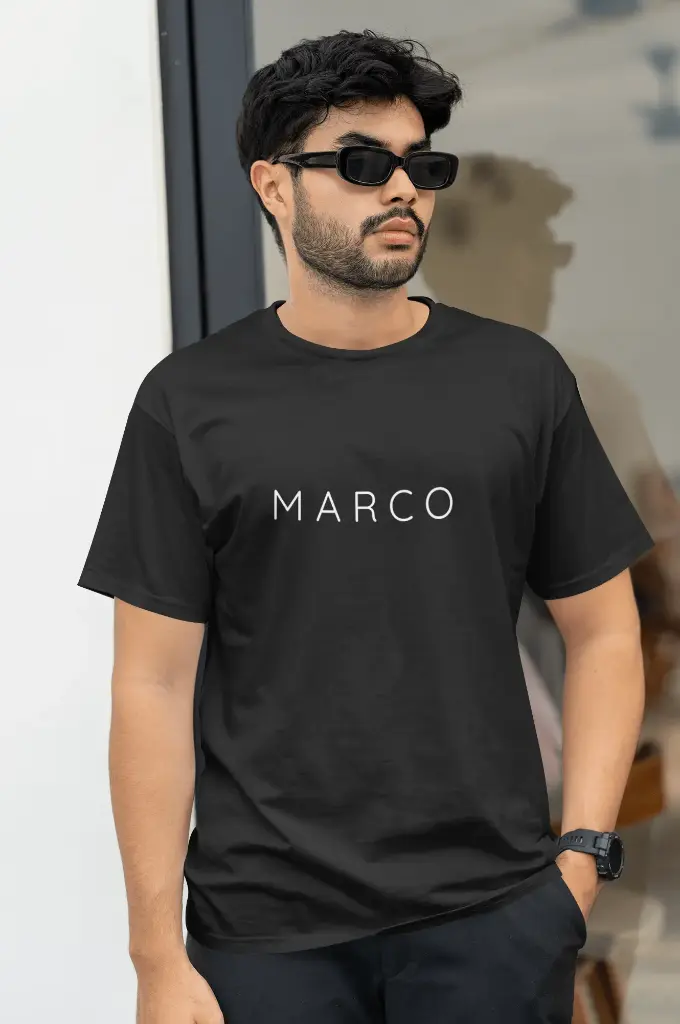 Casual Printed T-shirt (S, Black)