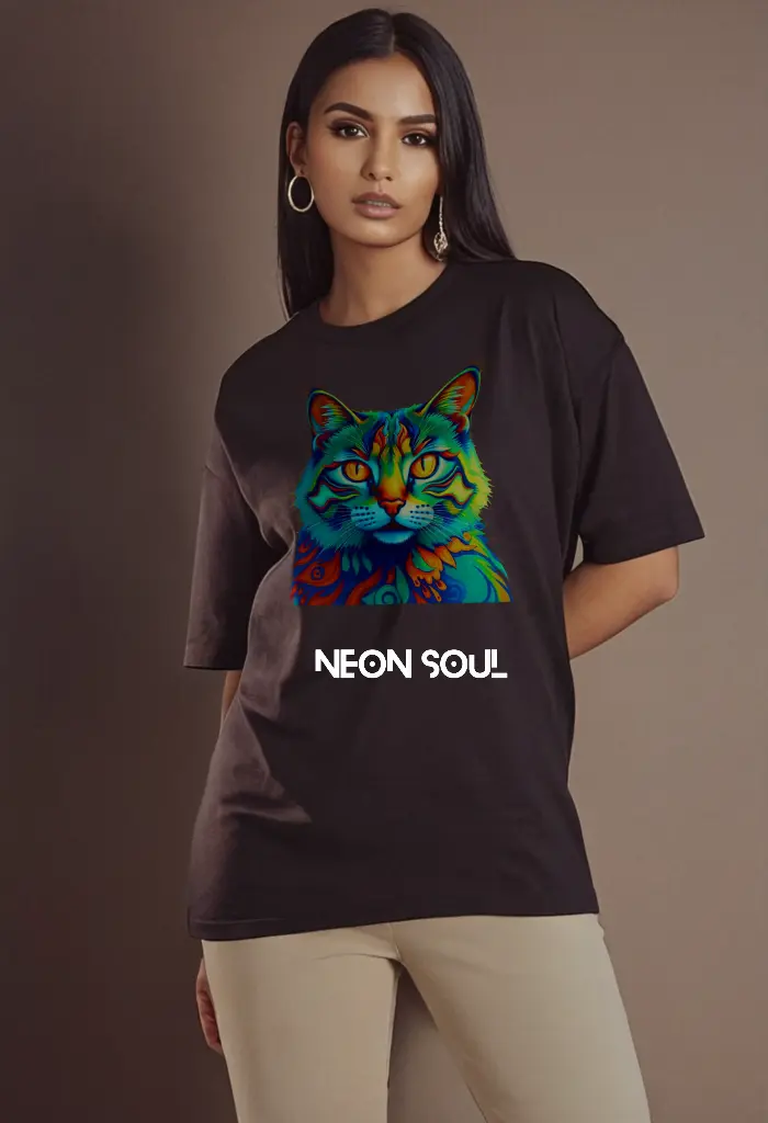 Women Over Size Printed-T shirt