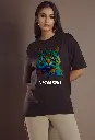 Women Over Size Printed-T shirt
