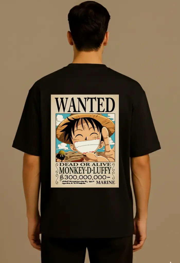 Men Printed Over Size -Tshir