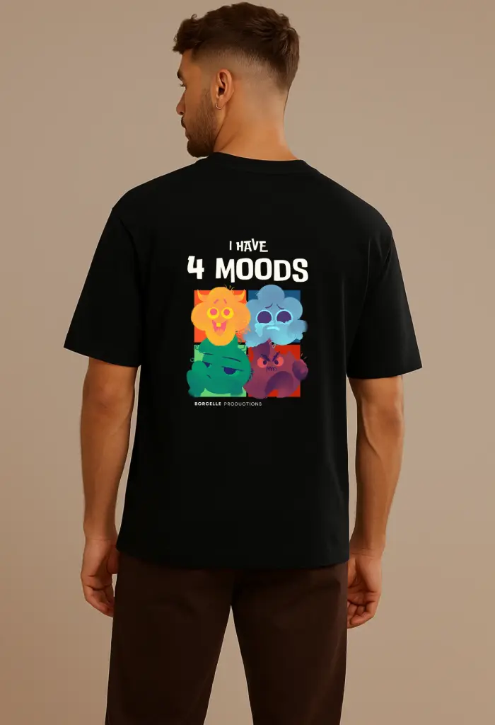 Men Printed Over Size -Tshir