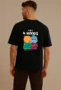 Men Printed Over Size -Tshir