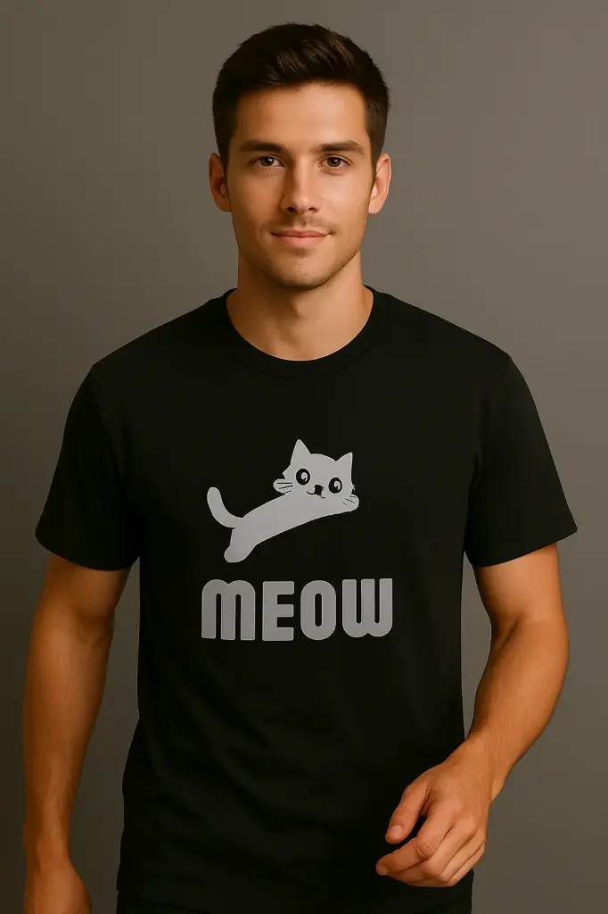 Casual T-shirt (S, Black)