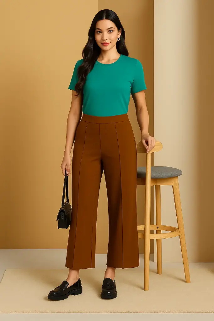 Women Casual- T shirt (S, Sea Green)