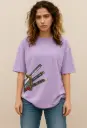 Women Over Size Printed-T