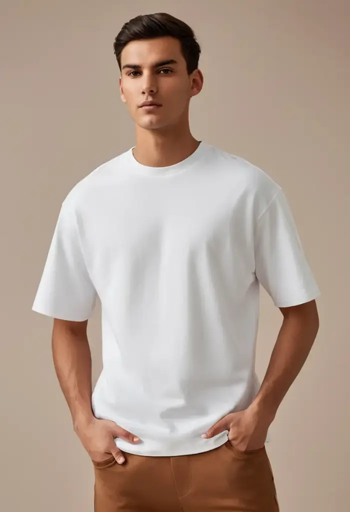 Men Over size - T (S, White)