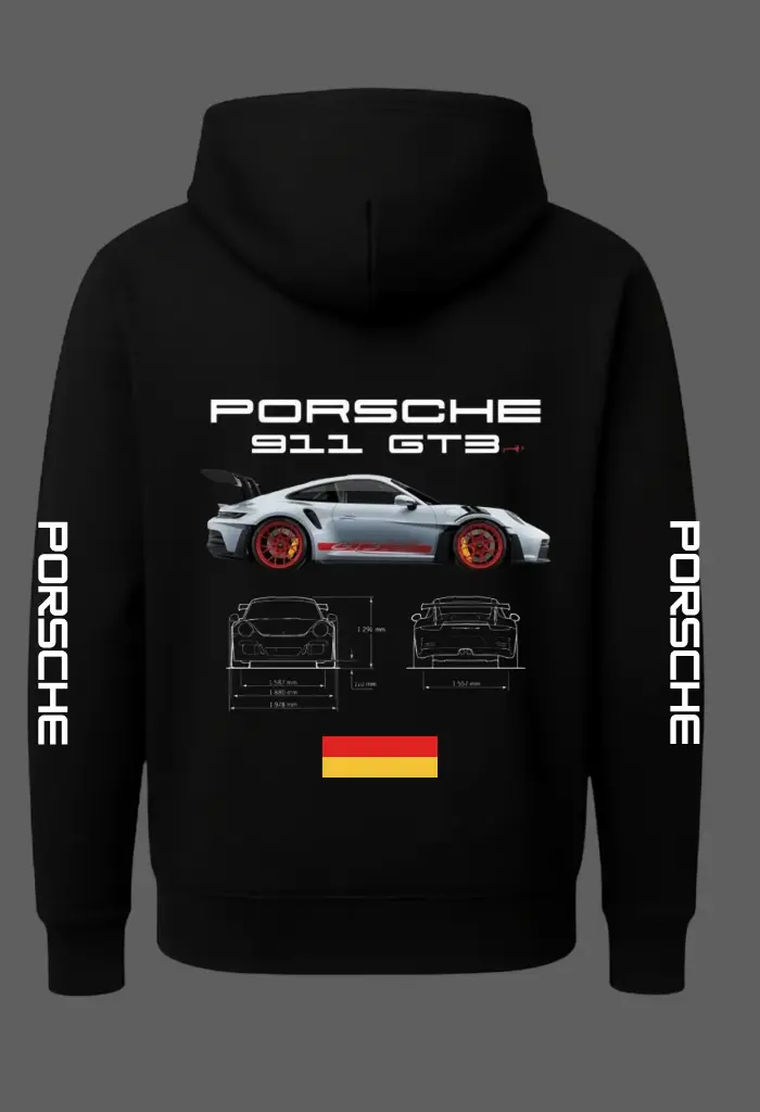 Unisex Prited Hoodie (Black, S)