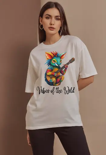 Women Over Size Printed T-shirt